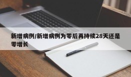新增病例/新增病例为零后再持续28天还是零增长
