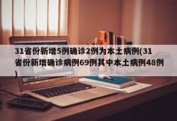 31省份新增5例确诊2例为本土病例(31省份新增确诊病例69例其中本土病例48例)