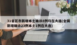 31省区市新增本土确诊8例均在大连(全国新增确诊23例本土1例在大连)