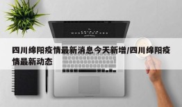 四川绵阳疫情最新消息今天新增/四川绵阳疫情最新动态