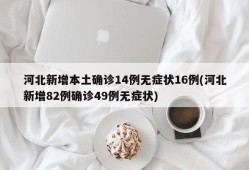 河北新增本土确诊14例无症状16例(河北新增82例确诊49例无症状)