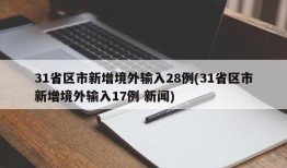 31省区市新增境外输入28例(31省区市新增境外输入17例 新闻)