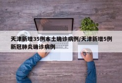 天津新增35例本土确诊病例/天津新增5例新冠肺炎确诊病例
