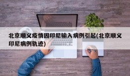 北京顺义疫情因印尼输入病例引起(北京顺义印尼病例轨迹)