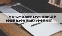 【全国共2个高风险区12个中风险区,最新!全国共有2个高风险区+8个中风险区】