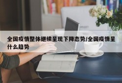 全国疫情整体继续呈现下降态势/全国疫情呈什么趋势
