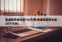 美国新冠肺炎超726万例(美国新冠肺炎超2977万例)
