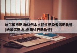 哈尔滨市新增63例本土阳性感染者活动轨迹(哈尔滨新增1例确诊行动轨迹)