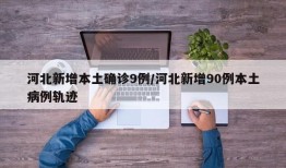河北新增本土确诊9例/河北新增90例本土病例轨迹