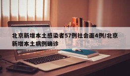 北京新增本土感染者57例社会面4例/北京新增本土病例确诊